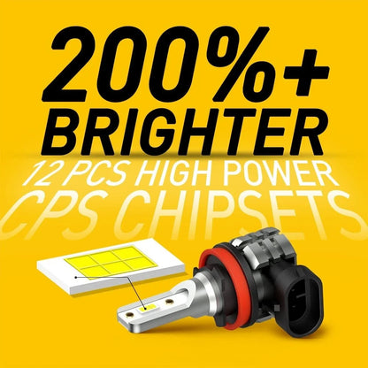 2X AUXITO H11 H16 H8 LED Fog Driving Light Bulbs 6000K L3 EXV