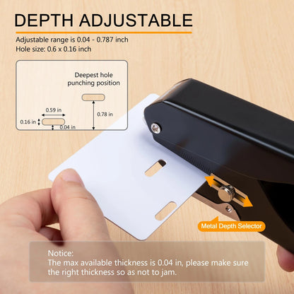 Slot Puncher Badge Hole Punch for Id Card PVC (Heavy-Duty)