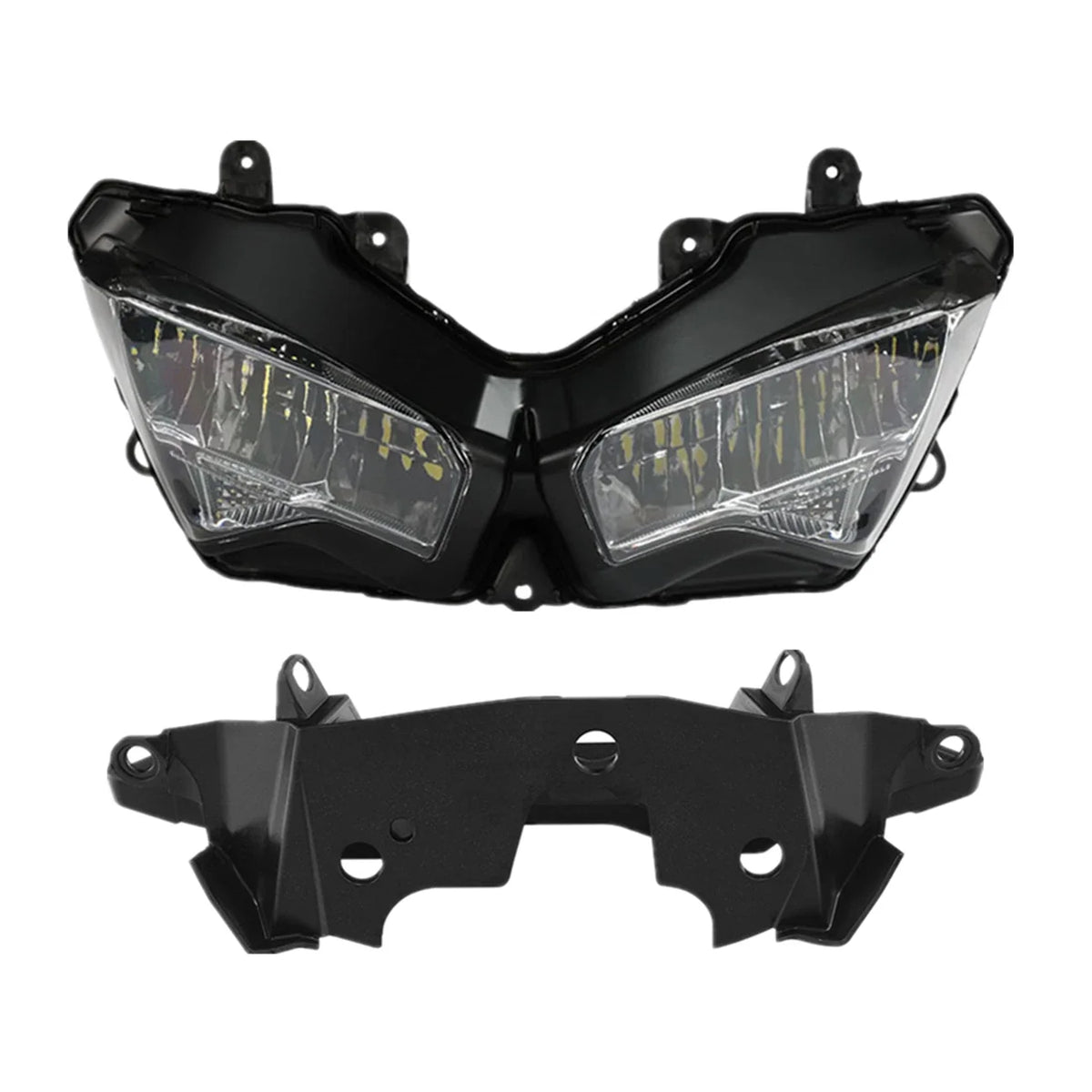 LED Headlight Lamp & Fairing Stay Bracket for Kawasaki Ninja ZX6R (2019–2023)