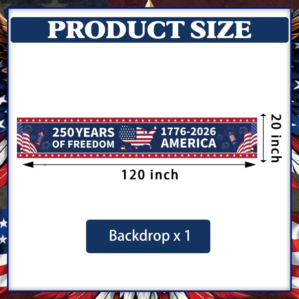Set of 4 Large Garden Banners for USA 250th Anniversary (2026)