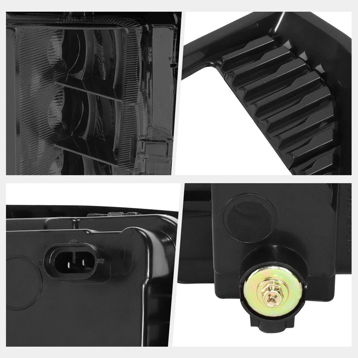 Full LED Fog Lights for GMC Sierra 1500 (2019–2022) Smoked Lens w/Switch & Bezels