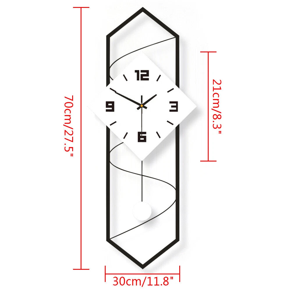 Modern Pendulum Wall Clock for Home Decor (USA)