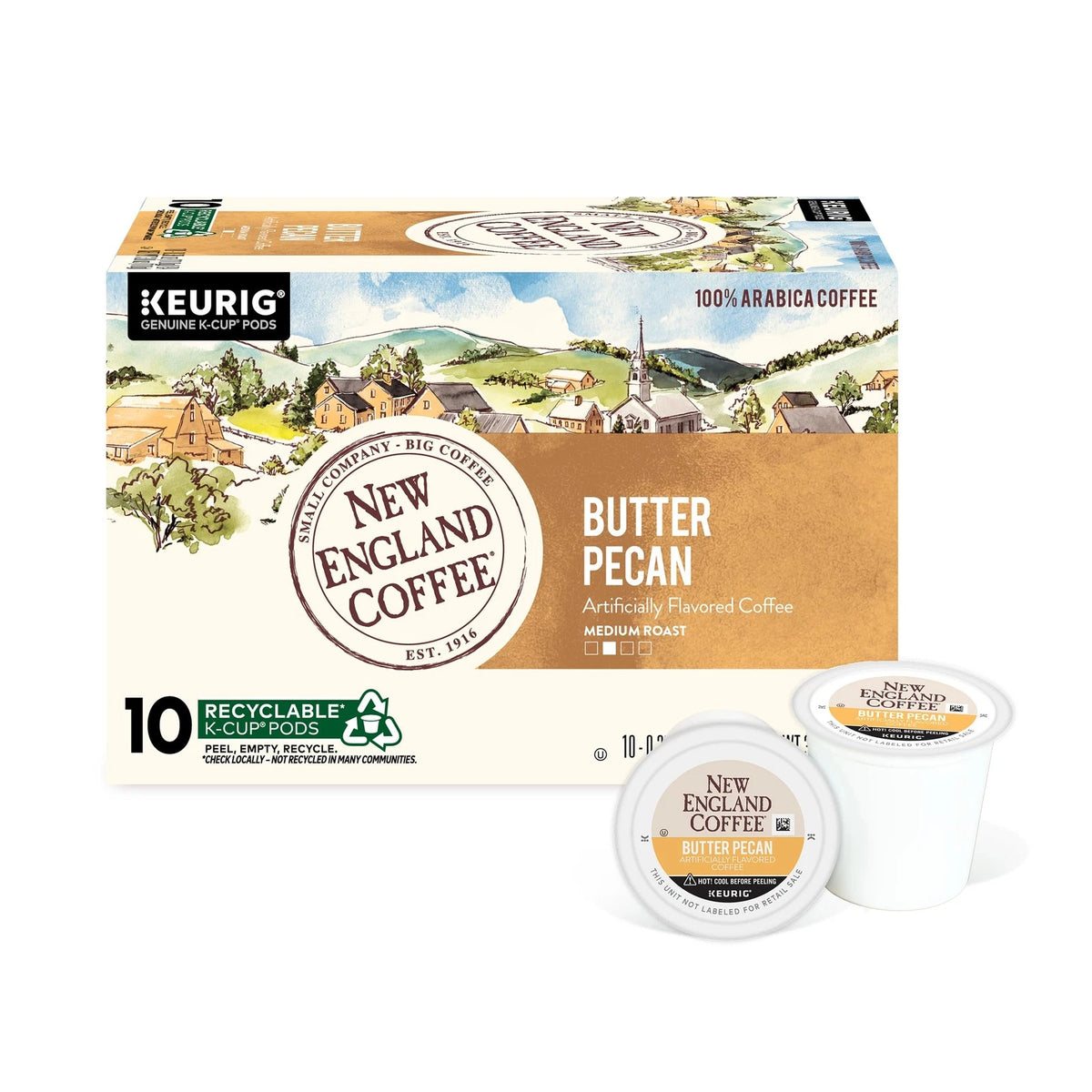 Butter Pecan Single Serve Pods for Coffee (Pack of 6, 10 Count)