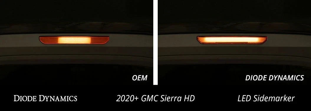 LED Sidemarkers Smoked for GMC Sierra HD 2500 3500 (2020–2023)