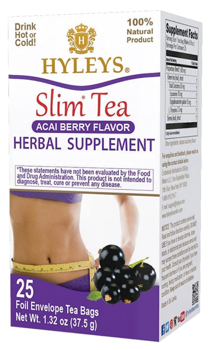 Slim Tea Acai Berry Flavor for Weight Loss (25 Tea Bags)