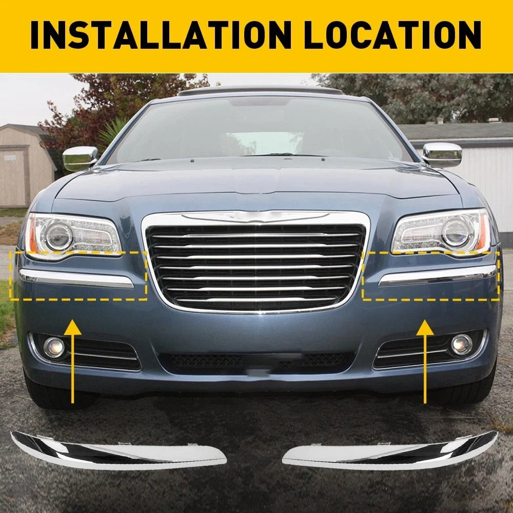 Bumper Trim Molding for Chrysler 300 (2011–2014) Chrome 68127941AB H
