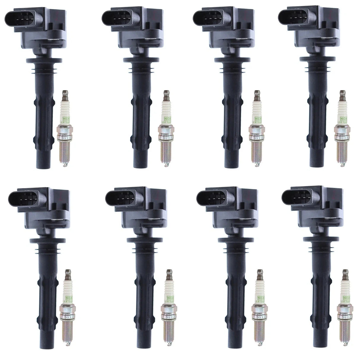 Set of 8 Ignition Coils & NGK Platinum Spark Plugs for CL550 CLK550 (2003–2009)