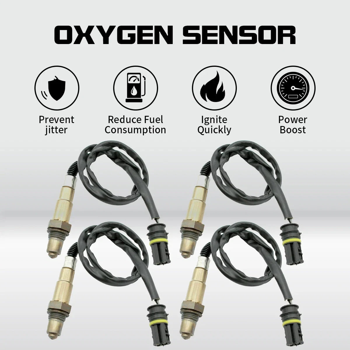 Set of 4 O2 Oxygen Sensors for Mercedes-Benz CLS500 E55 AMG SL55 AMG (2003–2006)