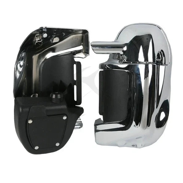 Chrome Lower Vented Leg Fairing Glove Box for Harley Touring FLT (1983–2013)