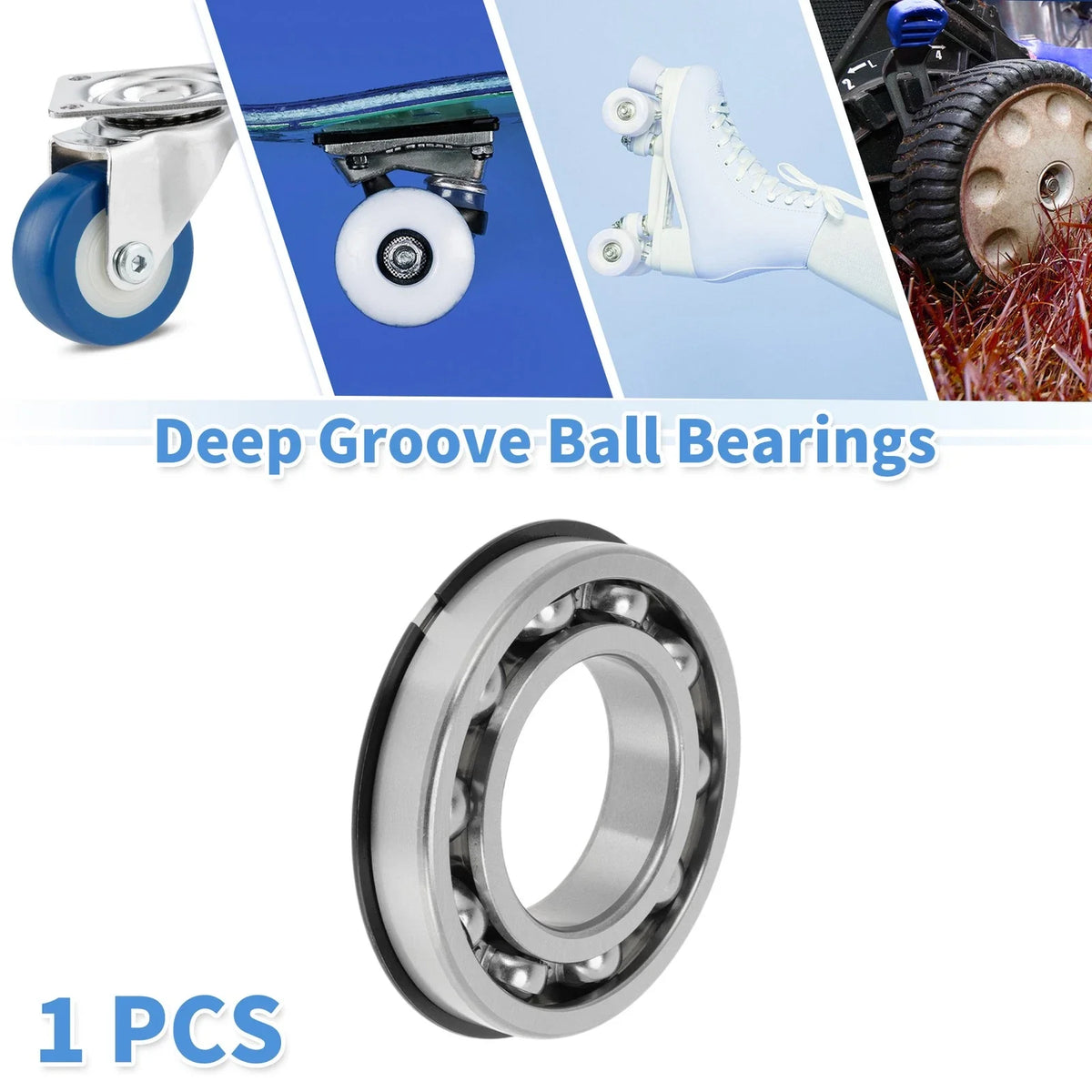 Deep Groove Ball Bearing 6212NR for Scooter Skateboard Wheel (P0 60x110x22mm)