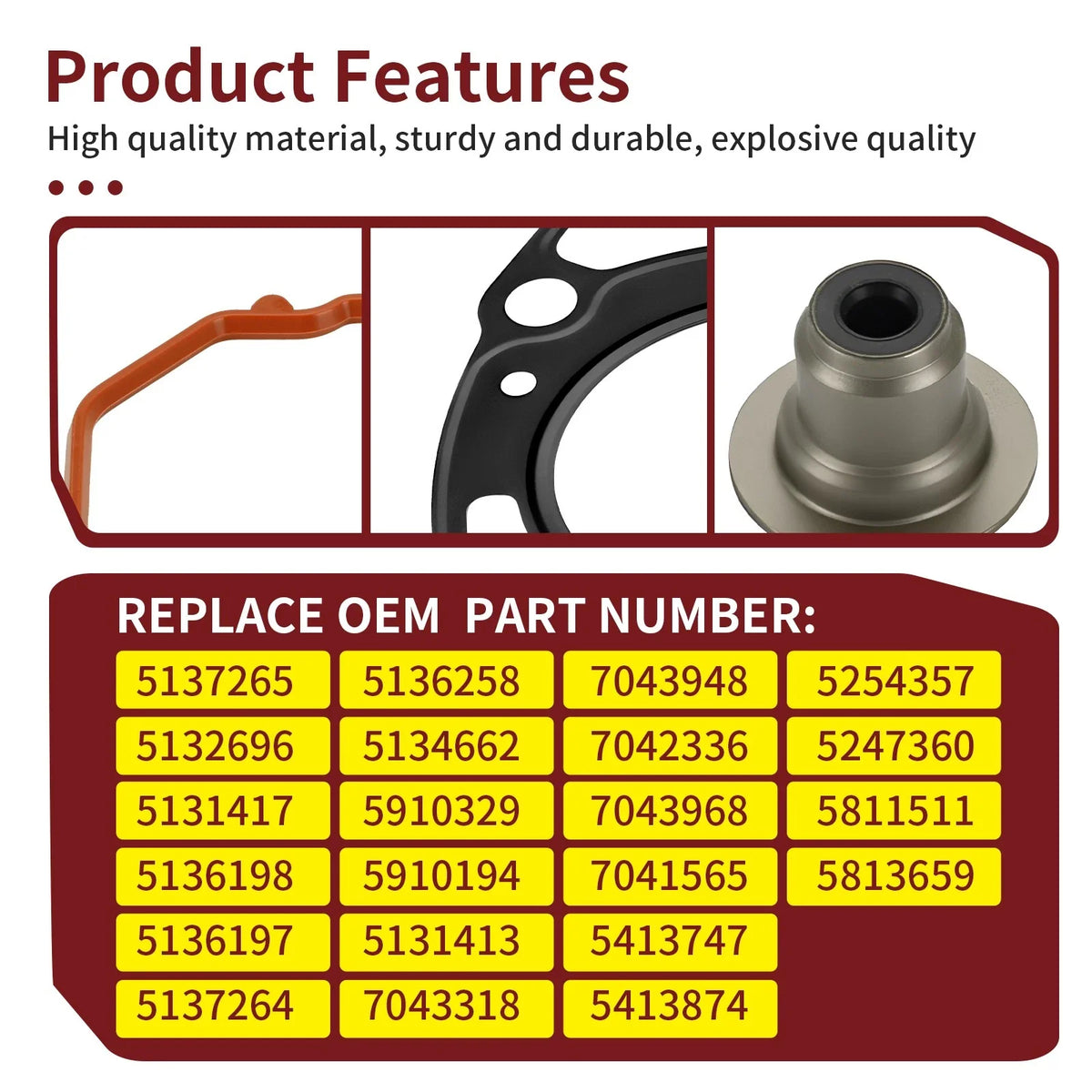 Top End Cylinder Gasket & Valves Kit for Polaris RZR 800 (2008–2014)