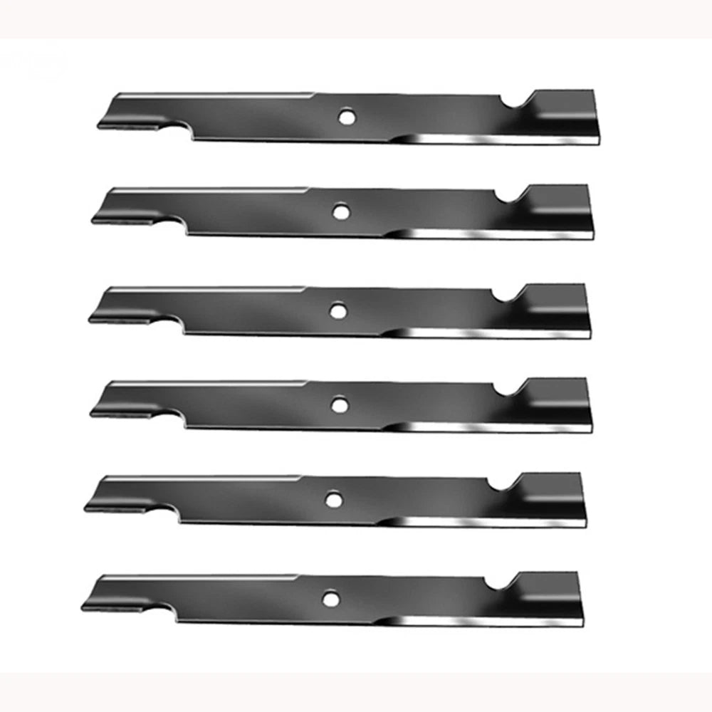 6 Pack Notched High Lift Blades for Exmark Lazer Z AS XP XS (Fits 103-6404, 116-5171)