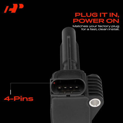 Set of 4 Ignition Coils for Volkswagen Jetta (2013–2023) 04C905110D, GN10631, UF718