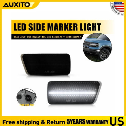 Smoked LED Side Marker Lights for Ford Bronco Sport (2021–2023) Pair