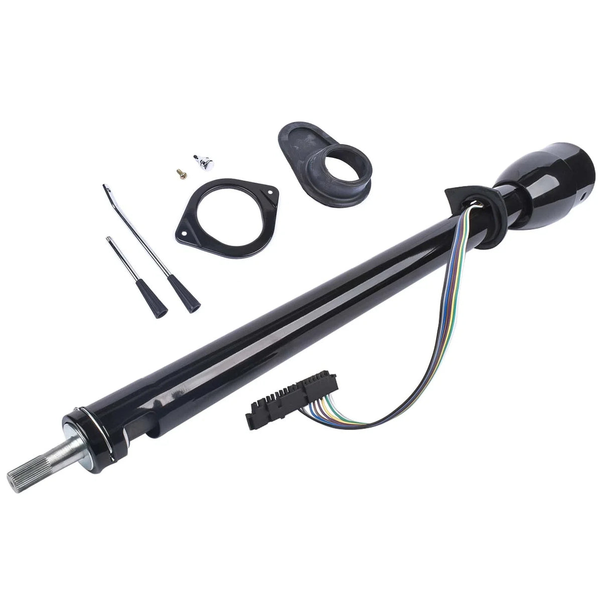 35" Black Finish Tilt Steering Column for Universal Fit (No Key)