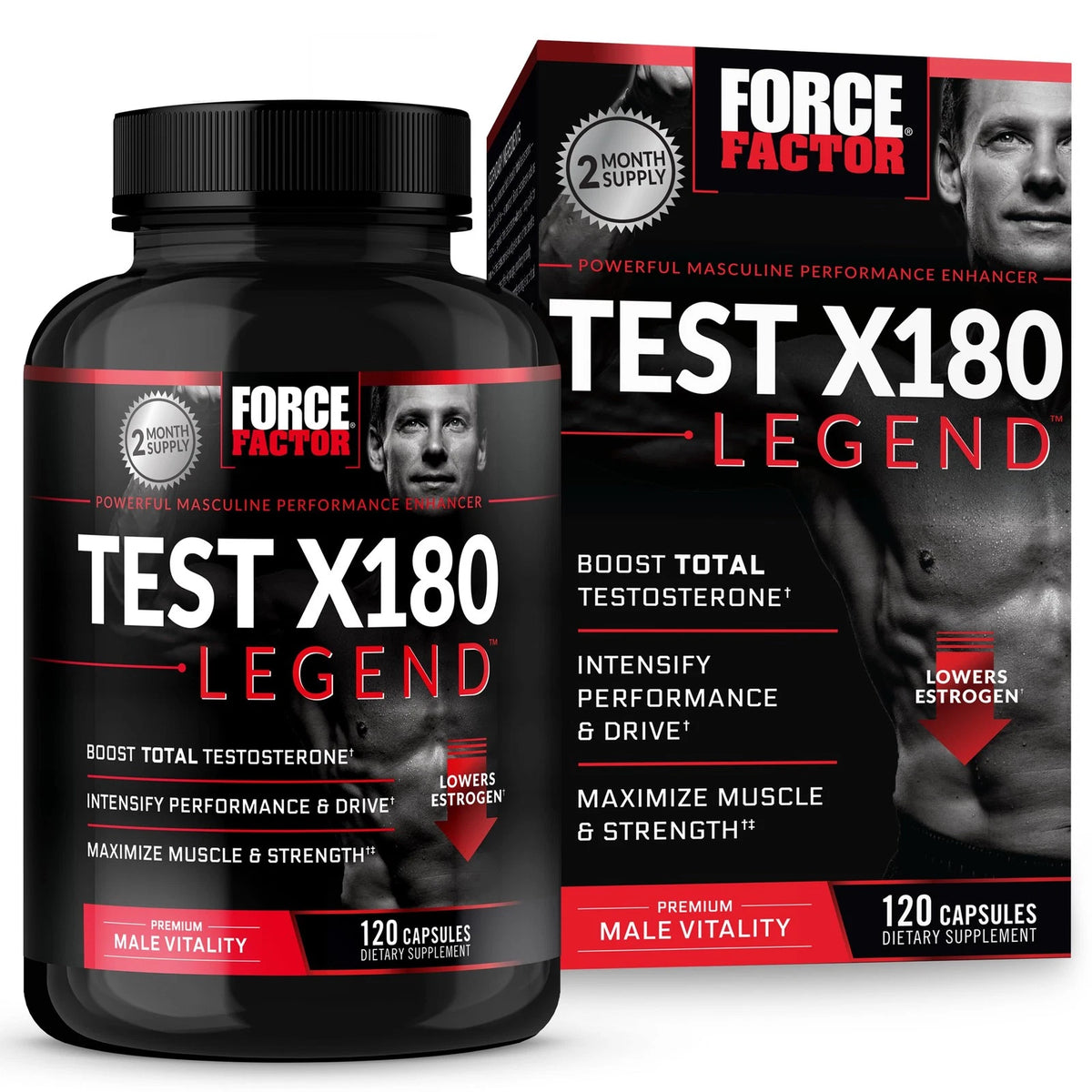 Test X180 Legend Testosterone for Force Factor (120 Count)
