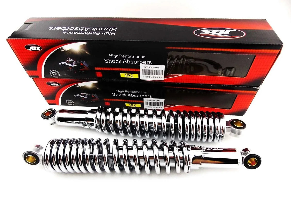 330mm Chrome Rear Shock Absorbers for BSA B25T Victor