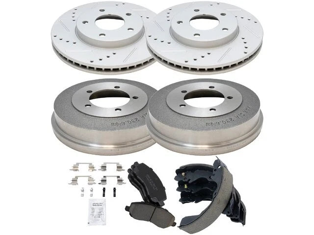Brake Pad Rotor Shoe Drum Kit for Mitsubishi Eclipse (2002–2005) 16591TCQB