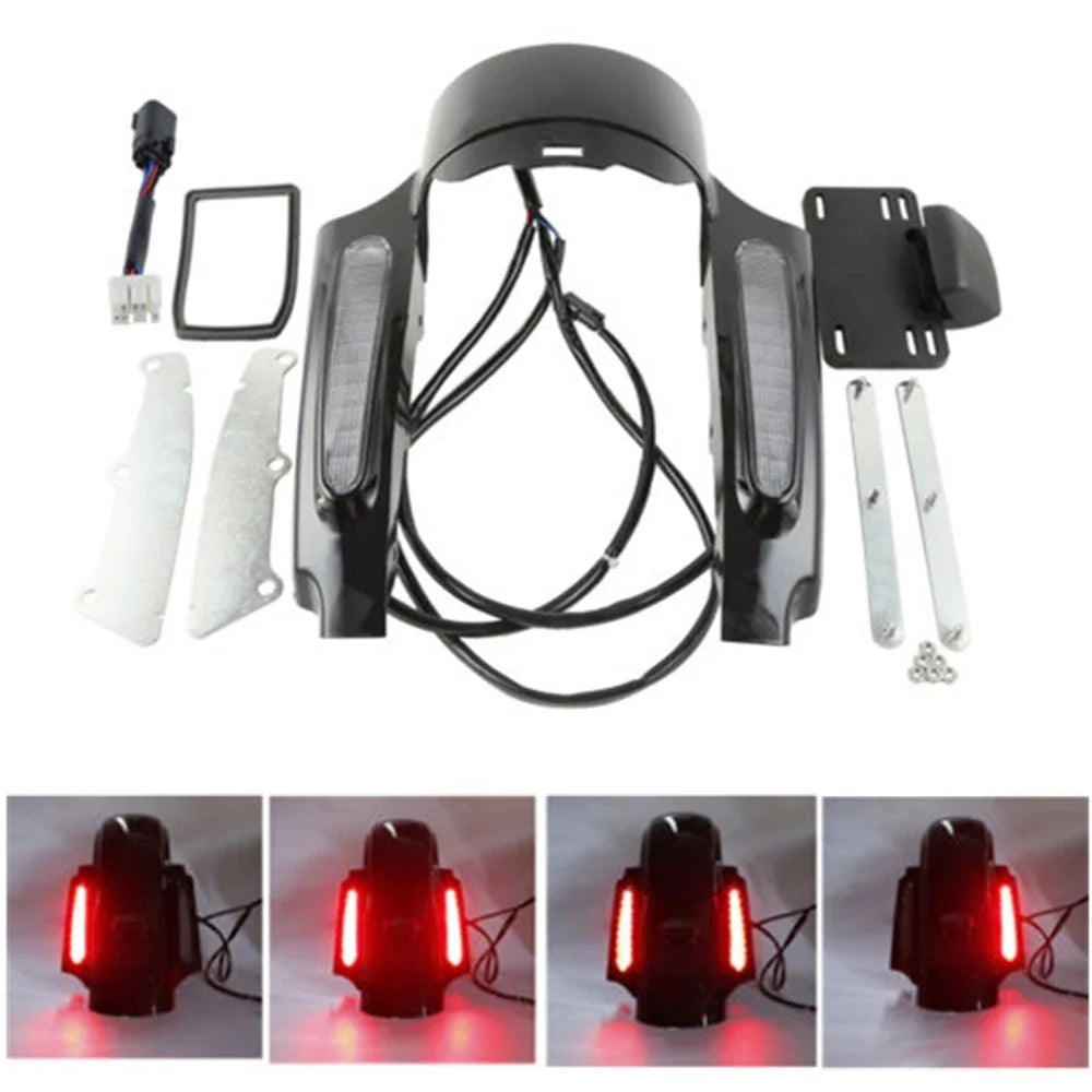 Rear Fender Fascia Set with LED Light for Harley Touring Electra Glide (2009–2013)