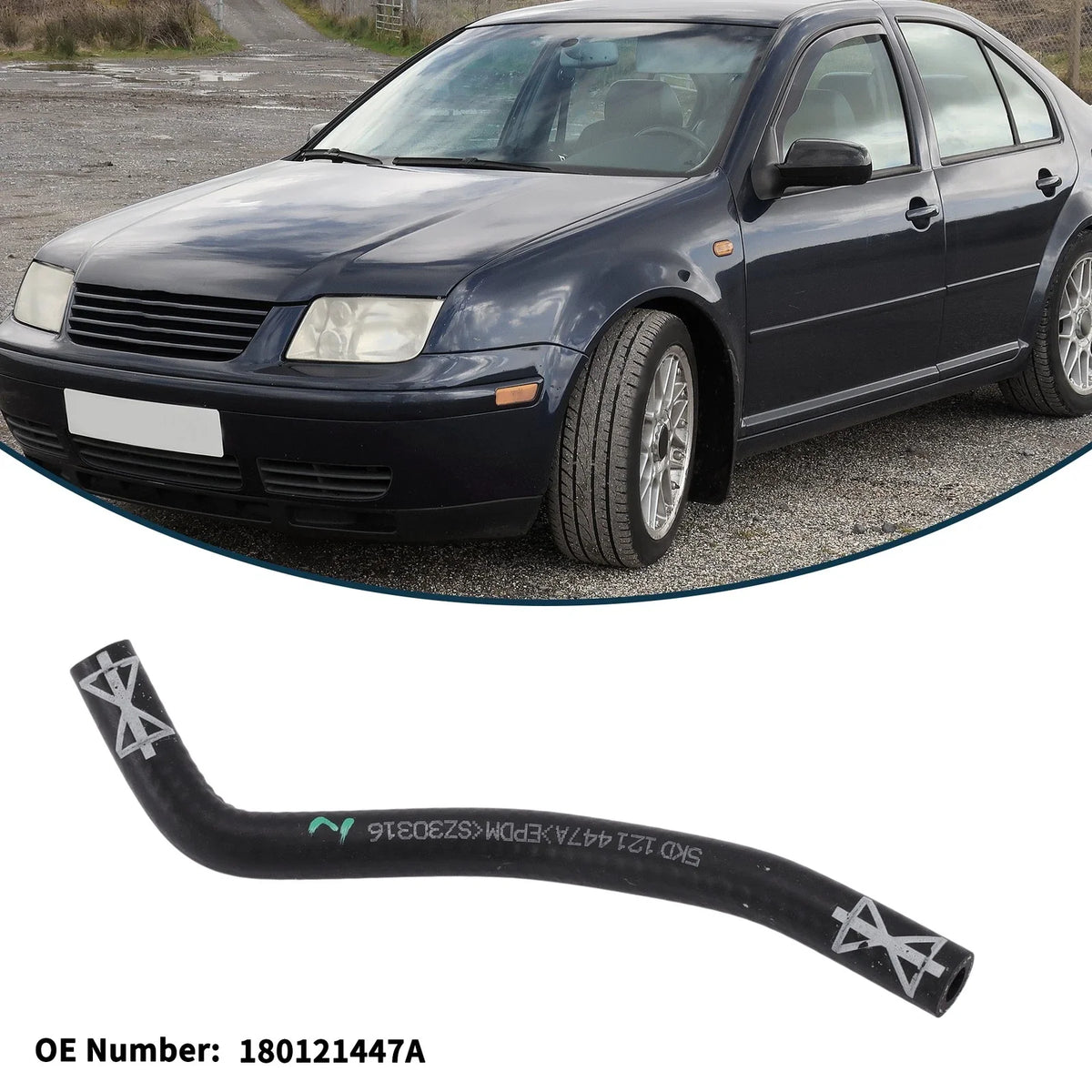 Radiator Hose for Volkswagen Bora (2011–2015) No. 180121447A Rubber