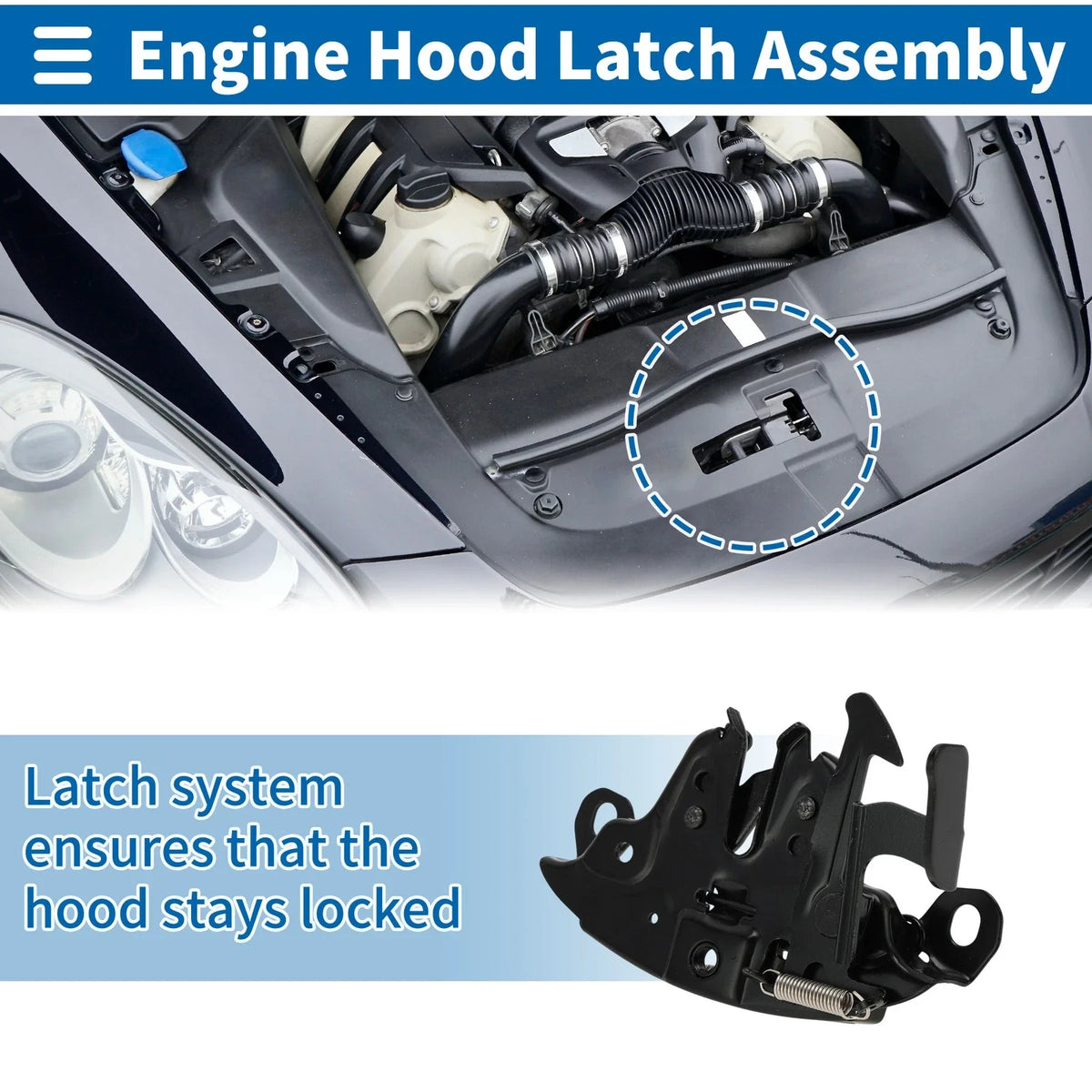 Hood Latch Assembly for Nissan Sentra (2007–2012) No. 65601ET000