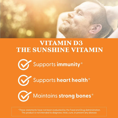 Vitamin D3 2000 IU Softgels for Men (180 Count)