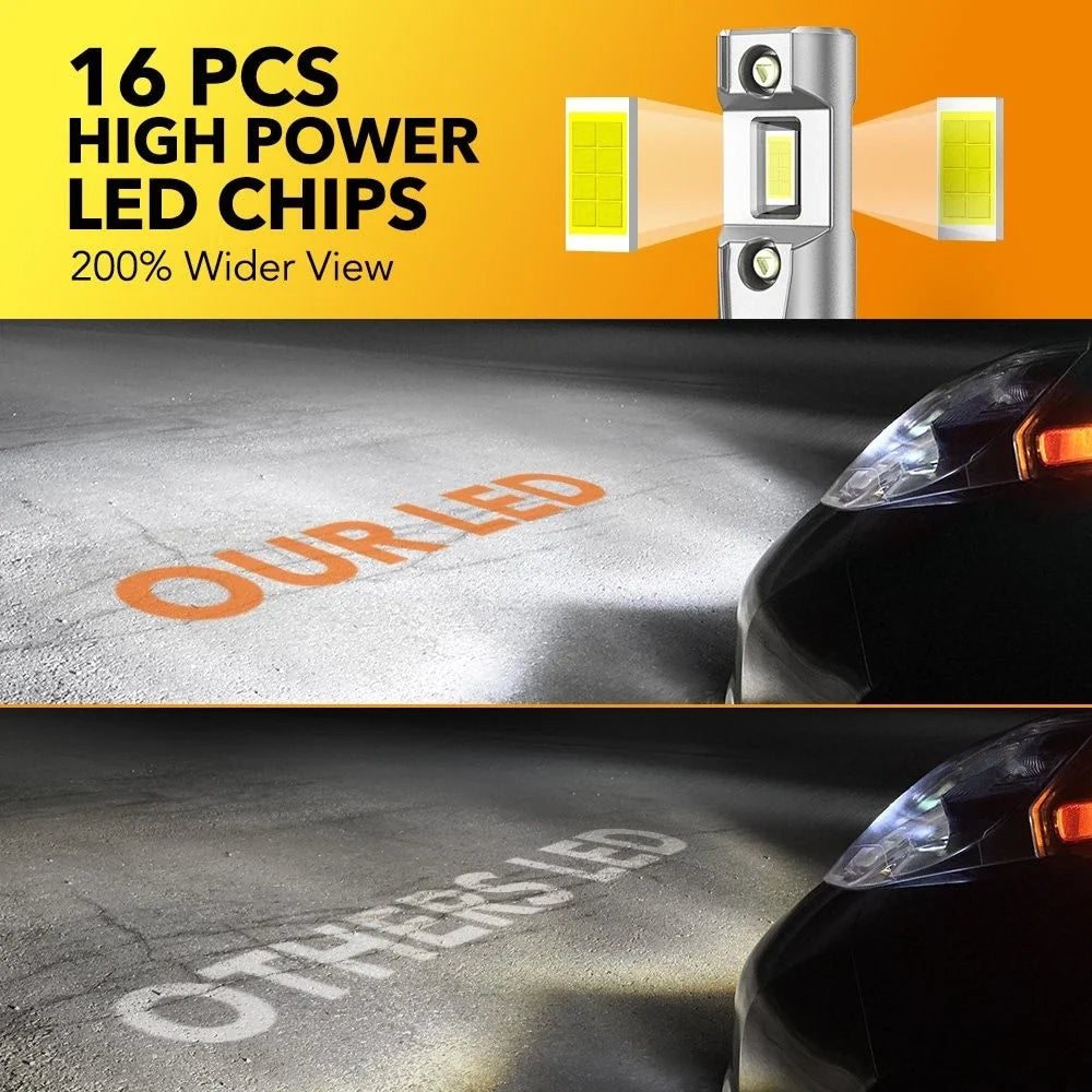 Set of 4 OXILAM H11 H9 H8 LED Headlight Bulbs Low Beam 6500K
