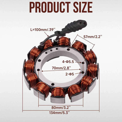 32Amp Stator for Harley Evo Big Twin (1997–1998) Repl 29970-88/29970-88D
