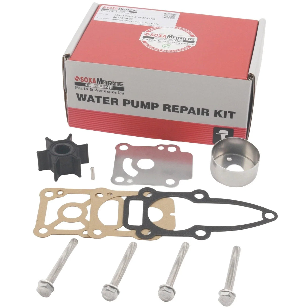 Water Pump Repair Service Kit for Mercury Mariner 8HP 9.9HP (803750A03)