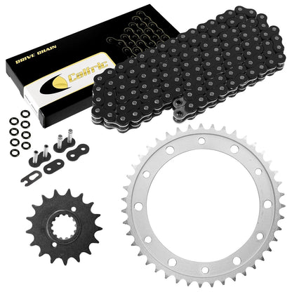 Black O-Ring Drive Chain & Sprockets Kit for Honda VFR800F VF1000F VF1000R (EG1504FS107XO)