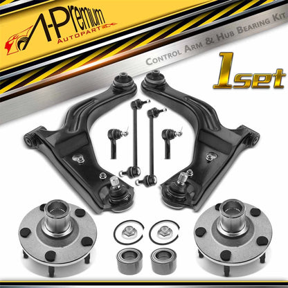 Set of 8 Front Wheel Bearing Control Arm Ball Joints for Ford Escape (2001–2012)