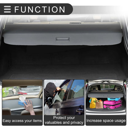 Retractable Cargo Cover for Ford Explorer (2011–2018) Gloss Black