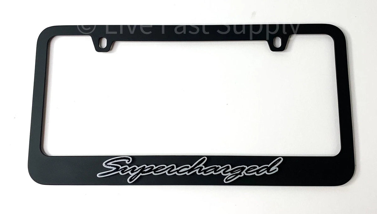 Matte Black Premium License Plate Frame with Gray Outline for Ford (2009–2014)