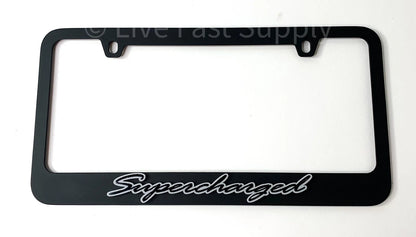 Matte Black Premium License Plate Frame with Gray Outline for Ford (2009–2014)