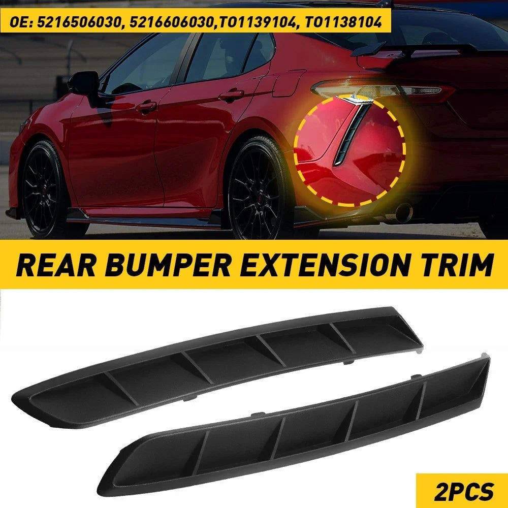 2Pcs Rear Bumper Extension Trim for Toyota Camry (2018–2021)