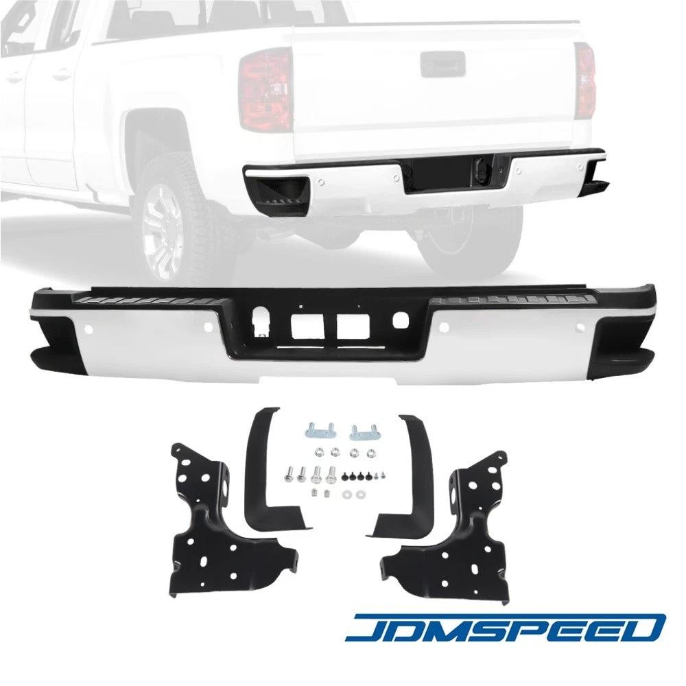 Chrome Rear Bumper for Chevy Silverado 1500 (2014–2018) GM1103175, GM1103179
