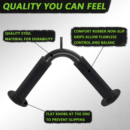 V Bar Cable Attachment for Tricep Press Push Handle LAT Pull (2010–2023)