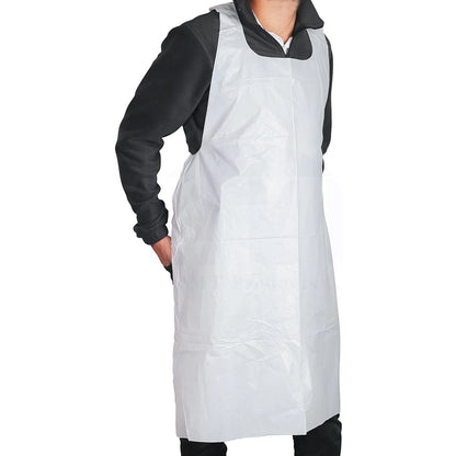 Pack of 500 Disposable Heavy Weight Plastic Aprons 46" x 28"