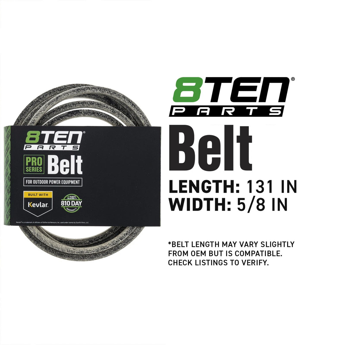 8TEN Kevlar Belt for Gravely HE1952FL HR1952FL (TCA20749, TCU10004, 00181711)