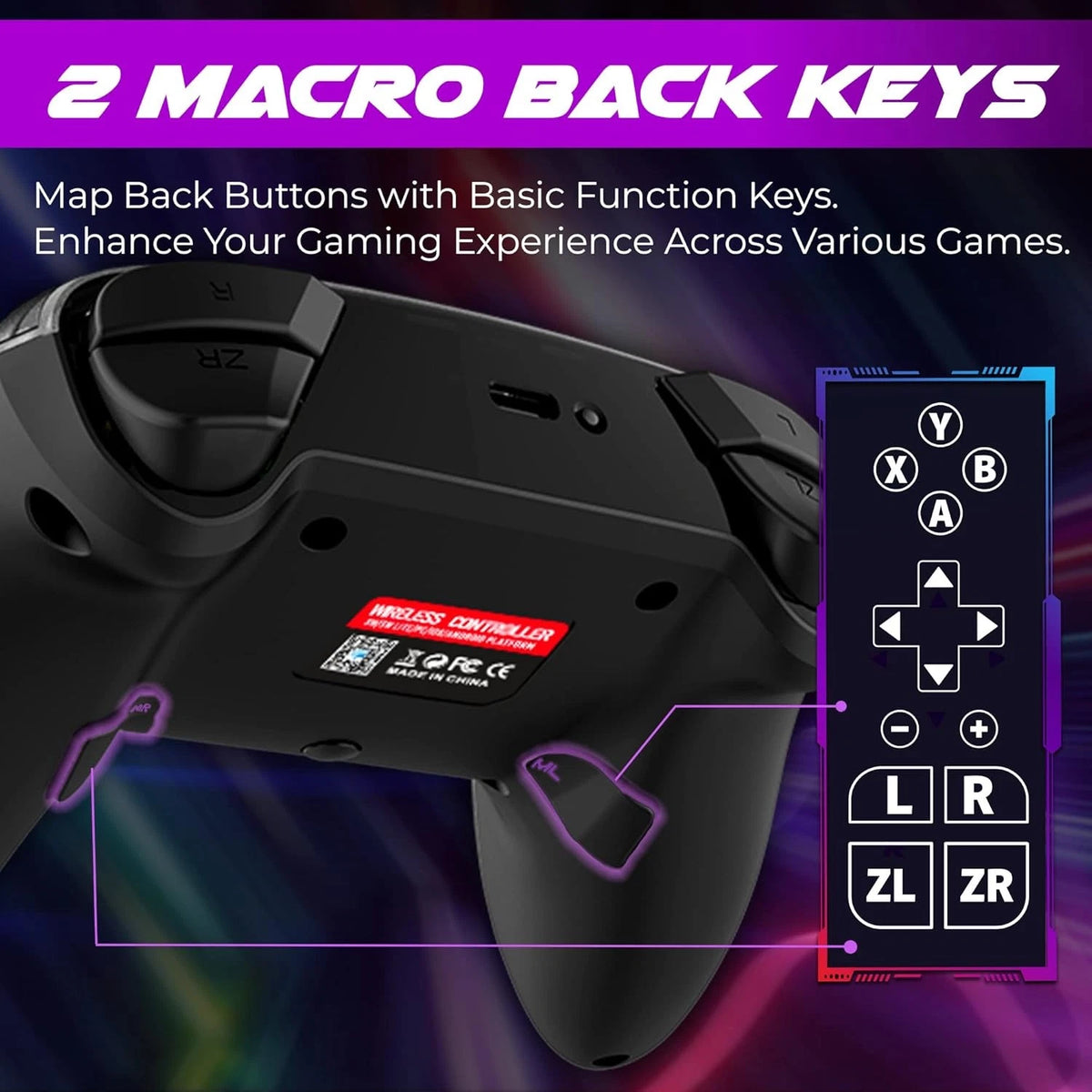 Wireless Gamepad for Switch PC Steam Pro Controller