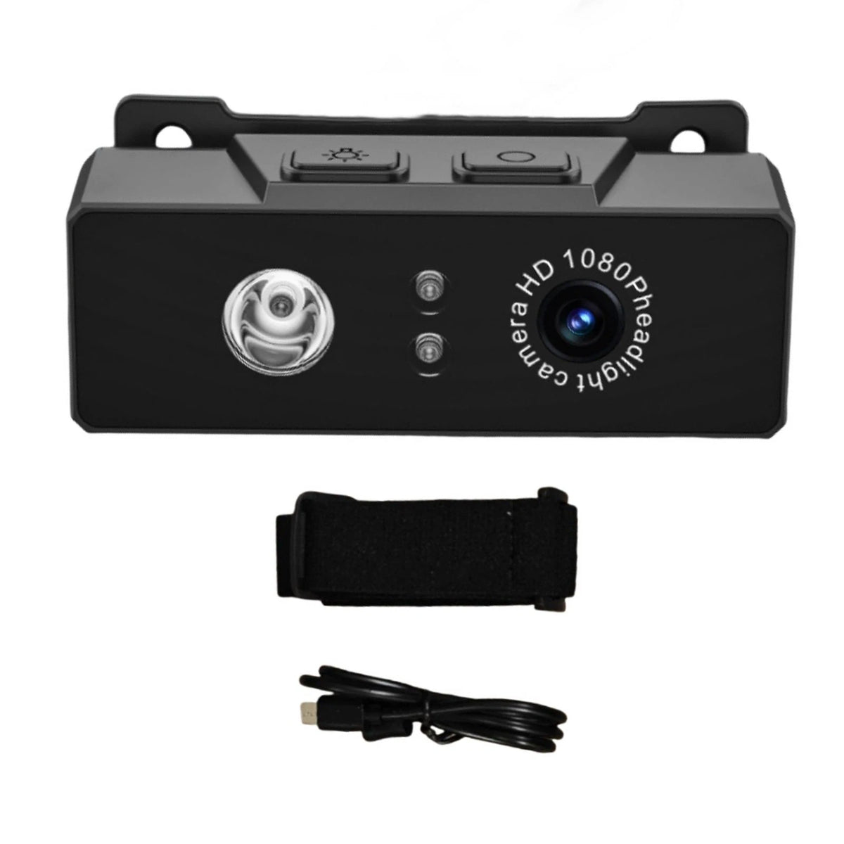 2 in 1 Head-mounted Sport Camera for Universal Use (1080P HD, Night Vision, LED)