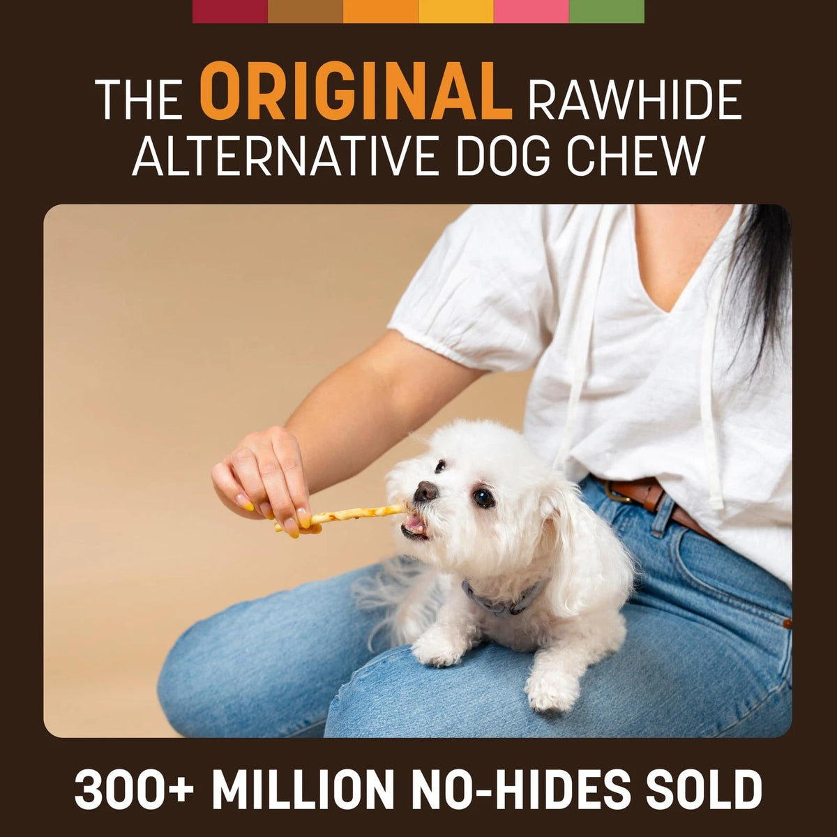 20 Count No Hide Stix for Dogs - Long Lasting Rawhide Free
