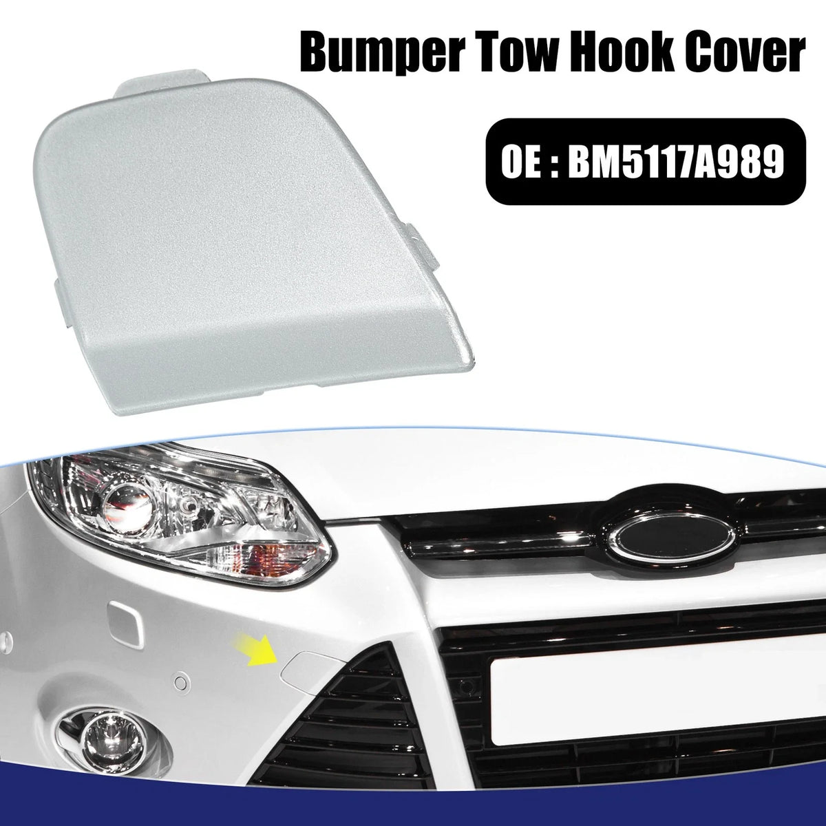 Front Bumper Tow Hook Cover BM5117A989 for Ford Focus MK3 (2012–2018)