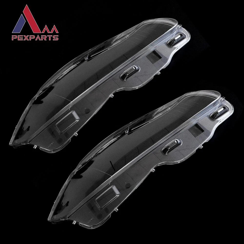 Pair Front Headlamp Lens Cover for Jaguar XJ XJL (2010–2019)