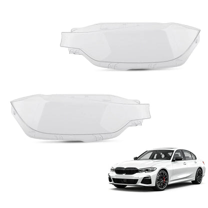 Pair Headlight Lens Cover for BMW 3 Series F30 (2016–2018) 63117419630