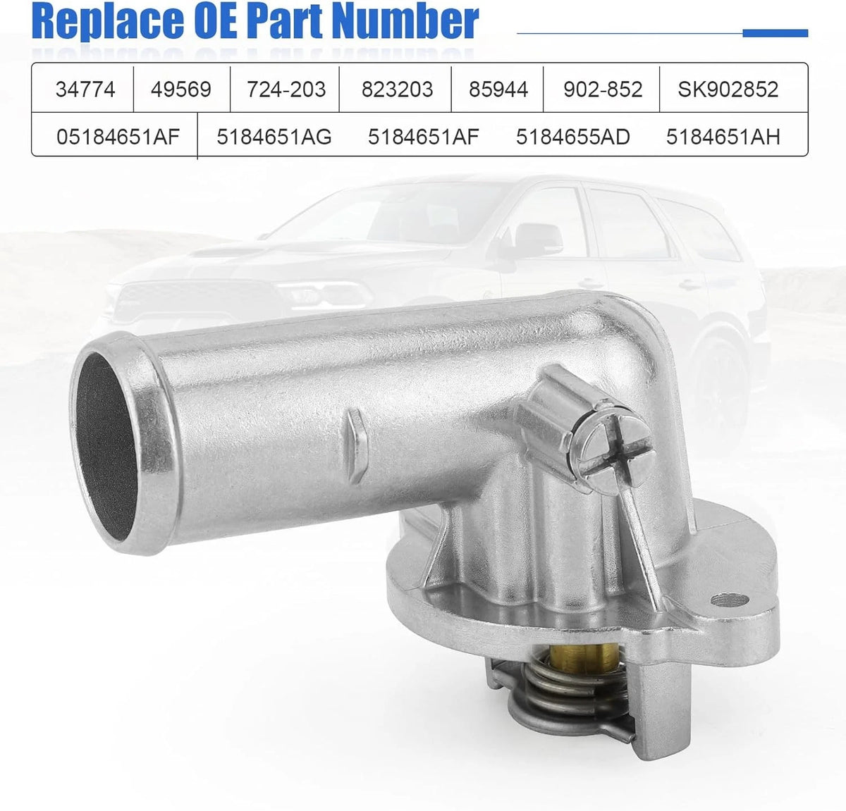 Aluminum Thermostat & Housing Assembly for Jeep Grand Cherokee (2011–2015) 05184651AF