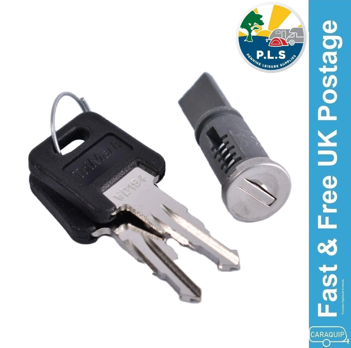 Replacement Door Lock Barrel & 2 Keys for Motorhome (WE109)
