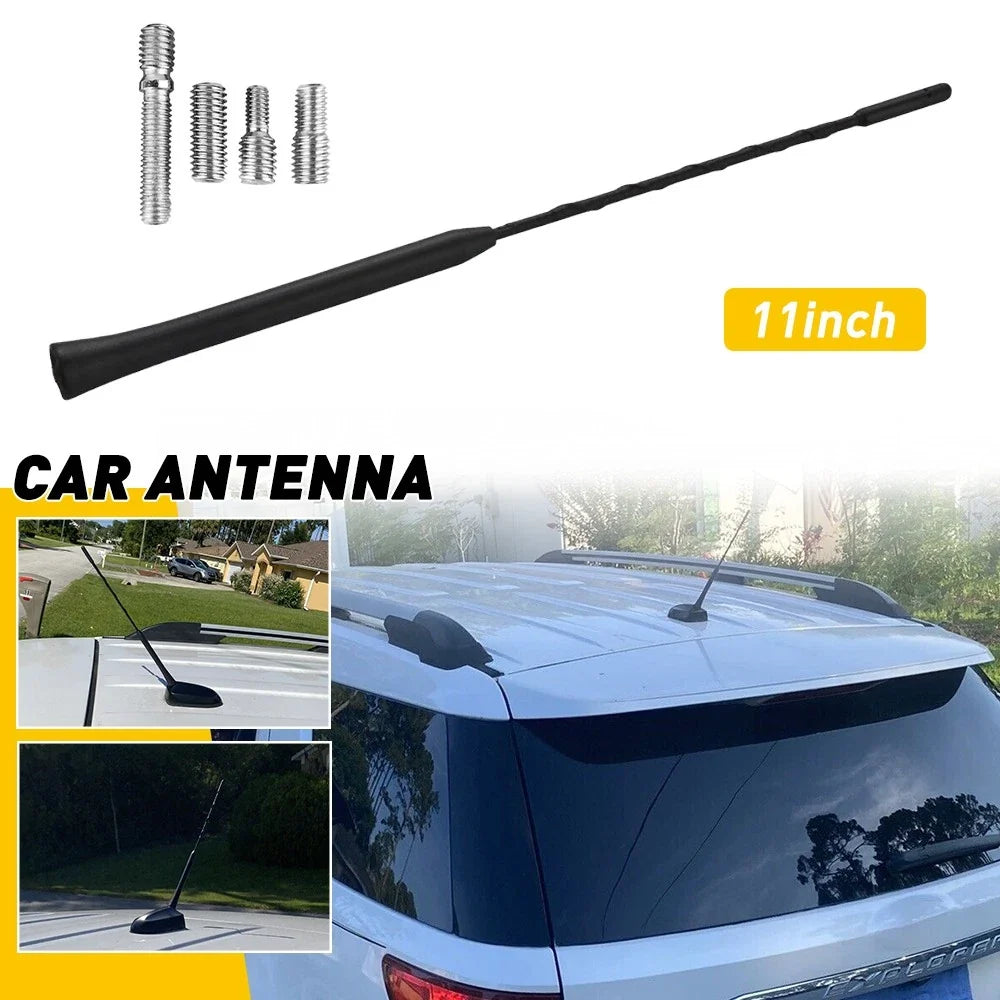 11in Black Stainless Antenna Mast for SUV Pickup (AM/FM)