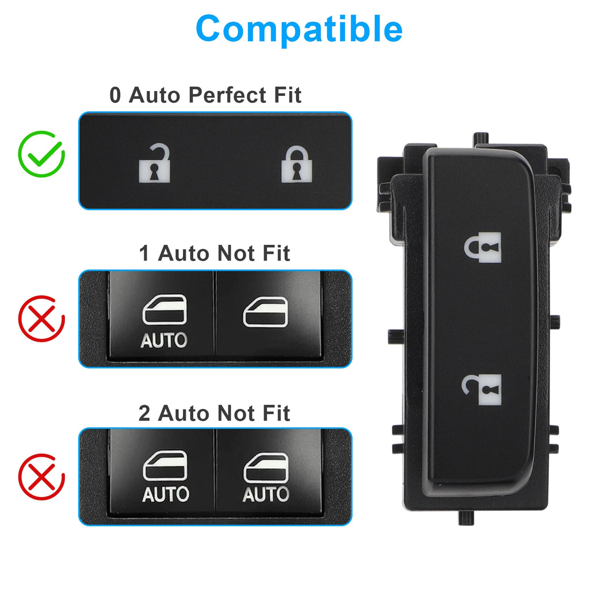 Front Left Door Lock Switch & Driver Side Mirror Switch for Chevy GMC