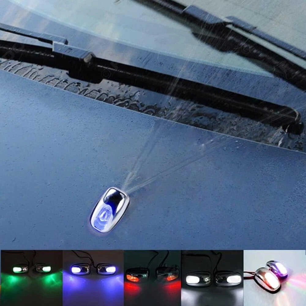 4X LED Windshield Wiper Washer Spray Nozzle for Universal Fit